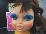 doll head blue lashes